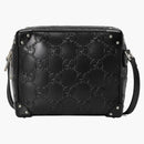 Gucci Gg Embossed Shoulder Bag Black