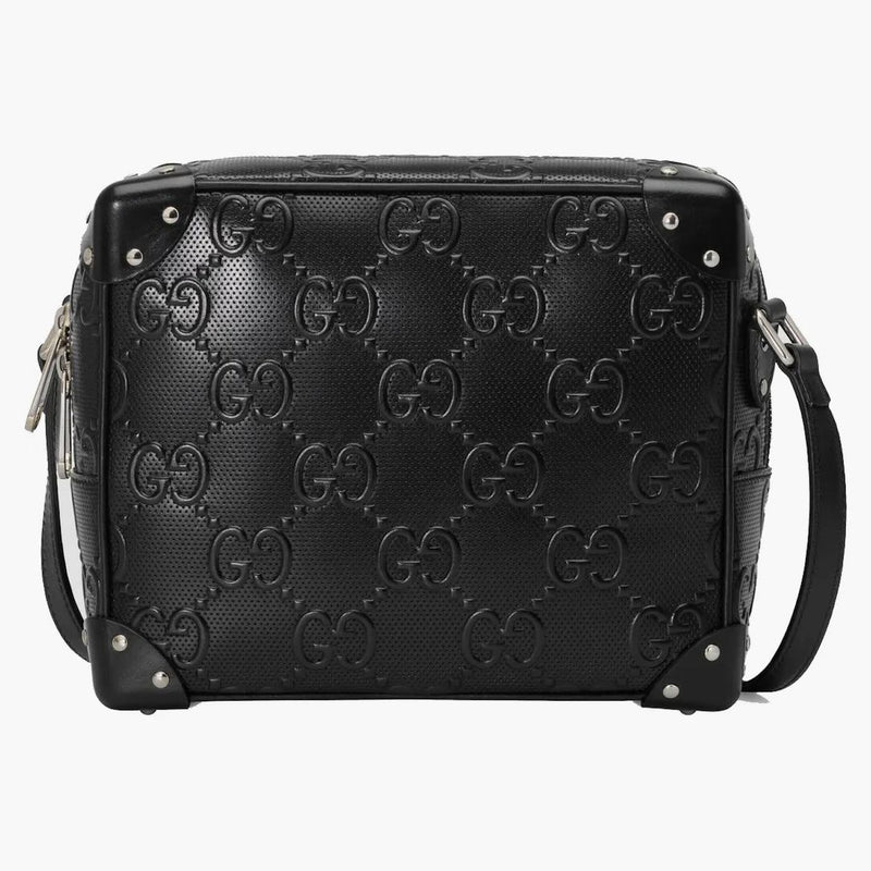 Borsa a tracolla in rilievo GG GG GG