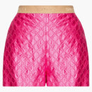 Vyšívané šortky Gucci GG růžové