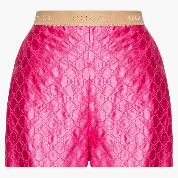 Gucci Gg Embroidered Shorts Pink