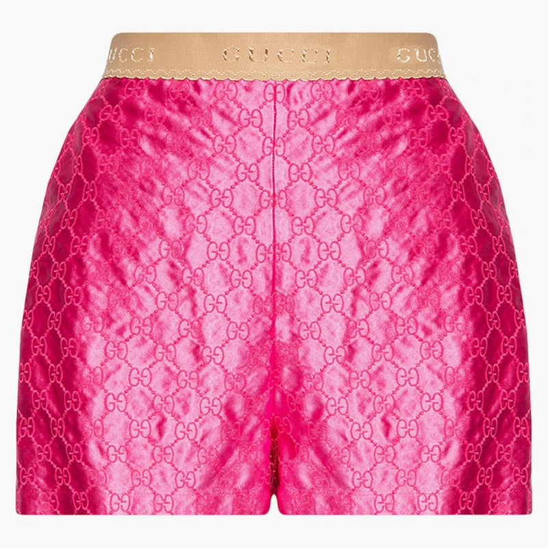 Gucci Gg Embroidered Shorts Pink