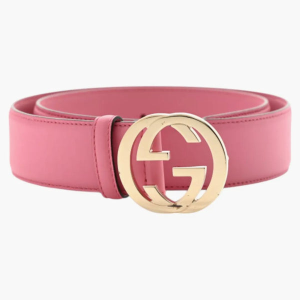 Gucci GG entrelazado 1W cinturón rosa