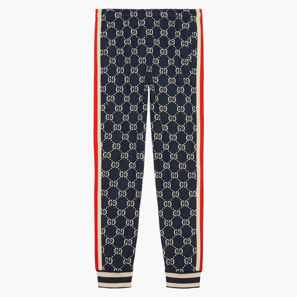 Gucci Gg Jacquard Jogging Pant Blue/ivory