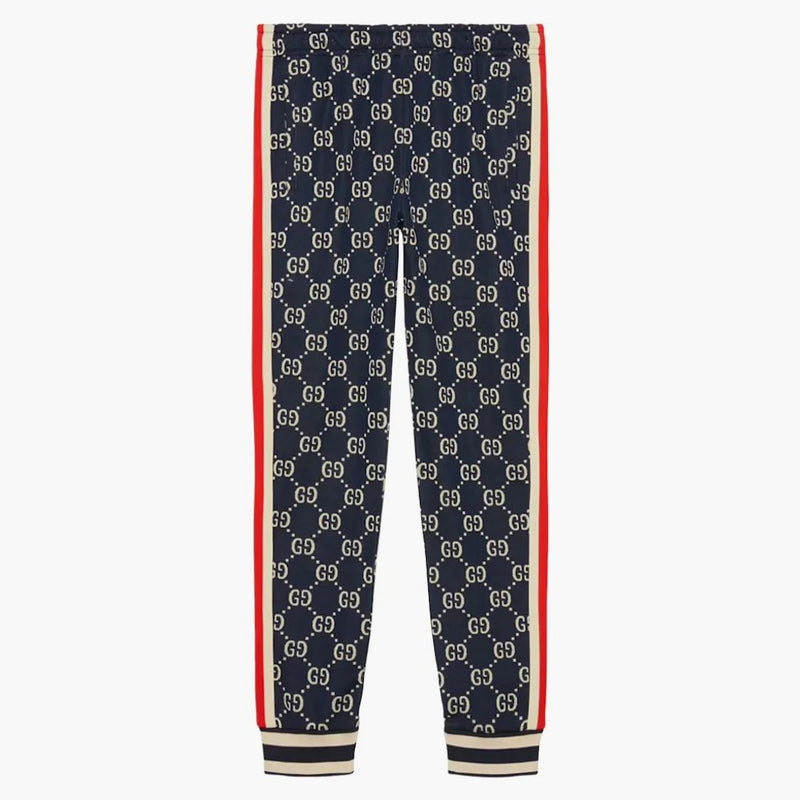 Gucci Gg Jacquard Jogging Pant Blue/ivory