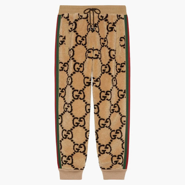 Gucci GG Jacquard Jogging Wool Pant Beige/Ebony/Green/Red
