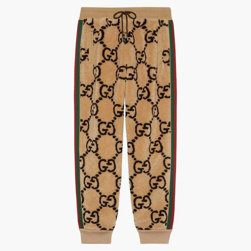 Gucci GG Jacquard Jogging Wool Pant Beige/Ebony/Green/Red