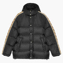 Gucci gg jacquard tejphylsa ner jacka svart