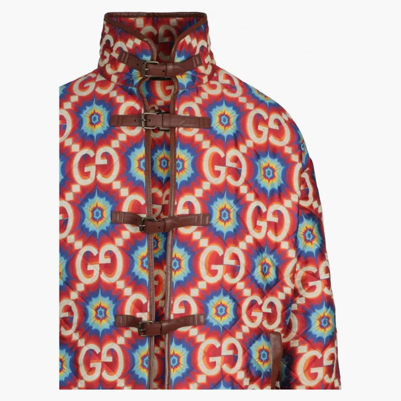 Gucci Gg Kaleidoscope Quilted Jacket Red