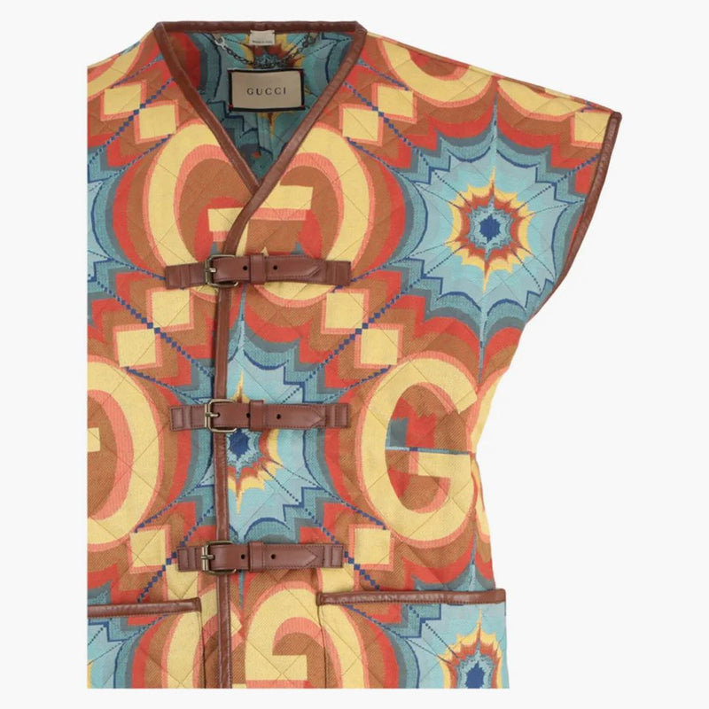 Gucci Gg Kaleidoscope Quilted Vest Multi