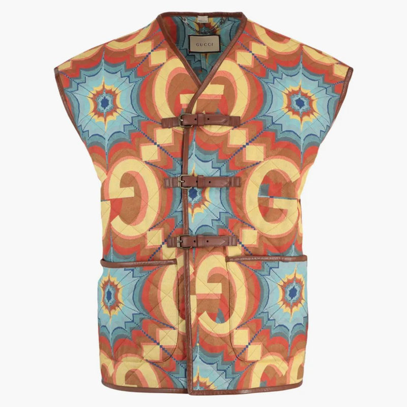 Gucci Gg Kaleidoscope Quilted Vest Multi