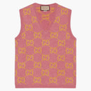 Gucci GG Knitted Wool Vest Pink/Yellow