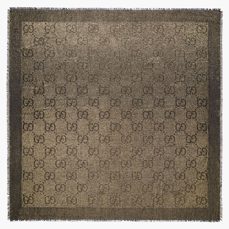 Gg gg lamé jacquard scialle nero
