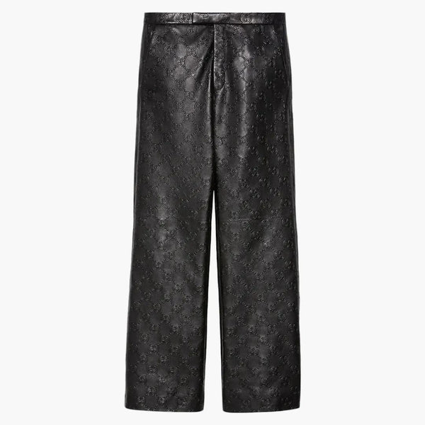 Gucci Gg Leather Pant Black