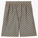 Gucci GG Linen Blend Shorts Beige a Blue