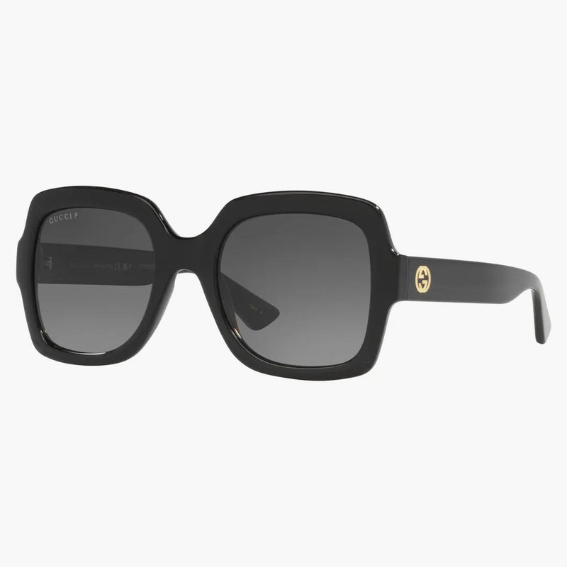 Occhiali da sole rettangolo di rettangolo GG GG nero/oro (GG1337S 002)
