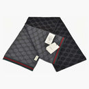 Gucci GG Logo Scarf Black/Gray