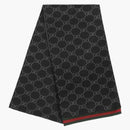 Gucci GG Logo Scarf Black/Gray