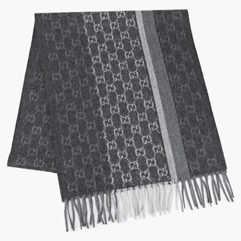 Gucci gg logo halsduk bly grå
