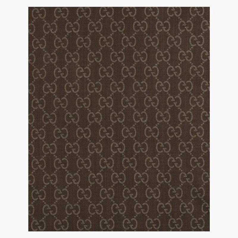 Gucci gg logo halsduk rep/mörkbrun