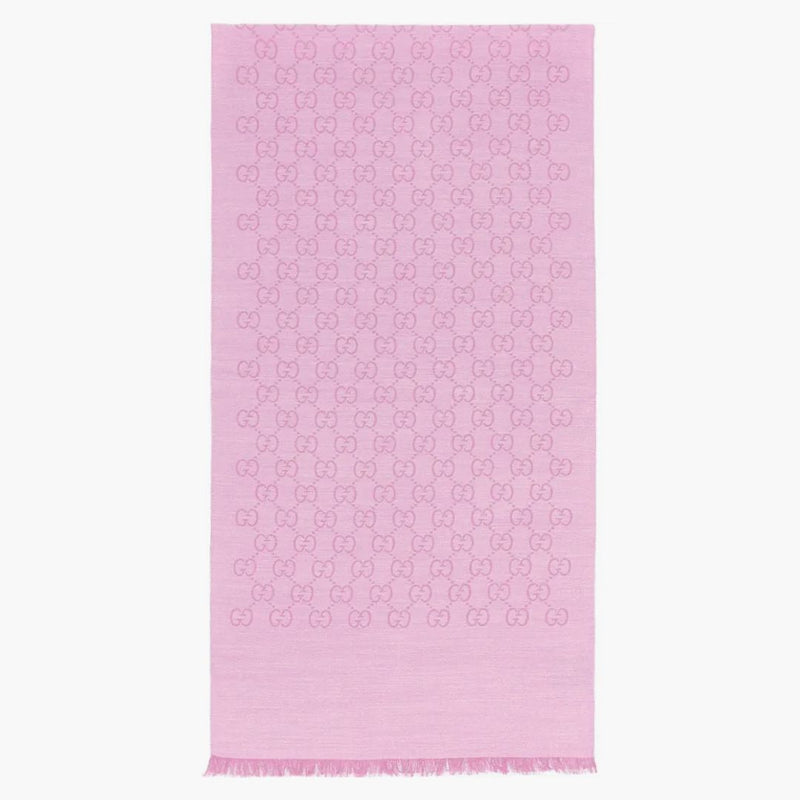 Gucci Gg Logo Scarf Rose