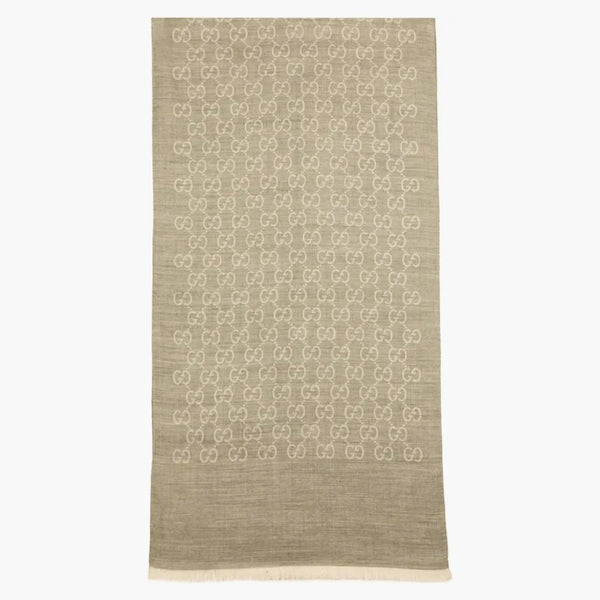 Gucci gg logo scarf sand