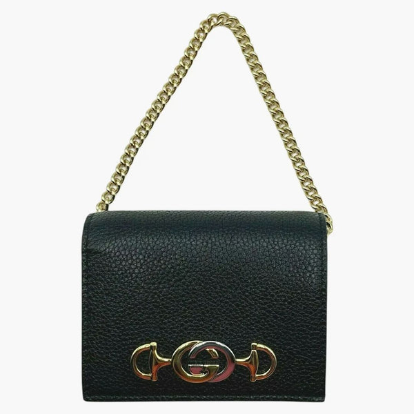 Gucci Gg Logo Zumi Bi-fold Mini Wallet Mini Black