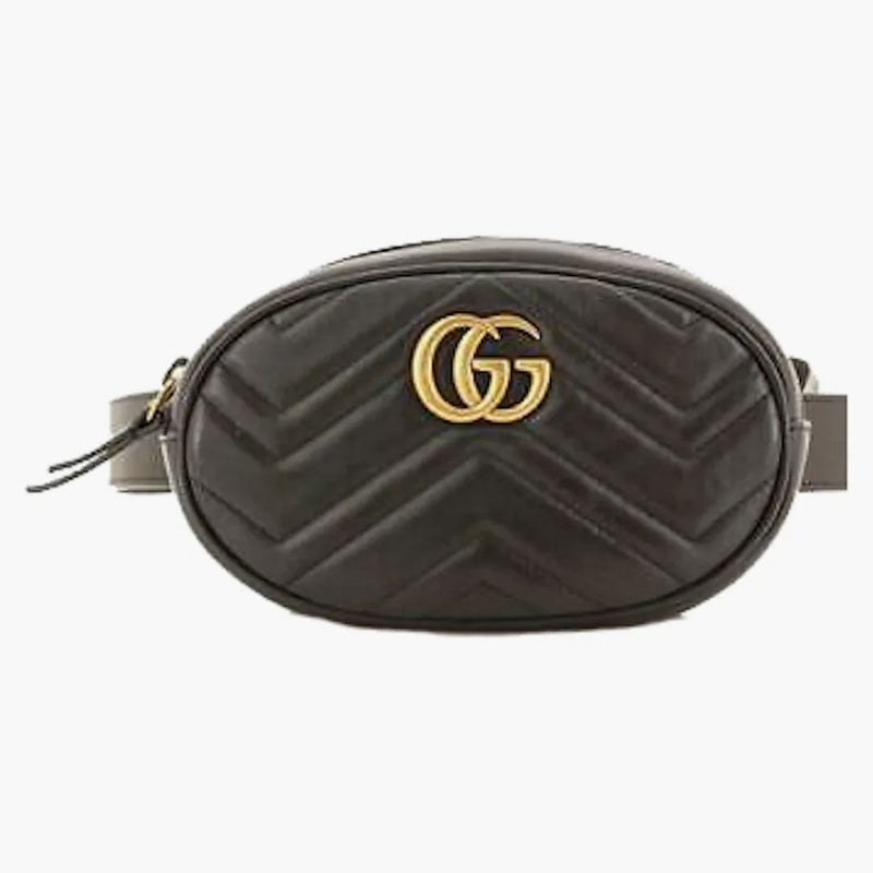Gucci GG Marmont Belt Bag Matelasse Leather Black/Gold