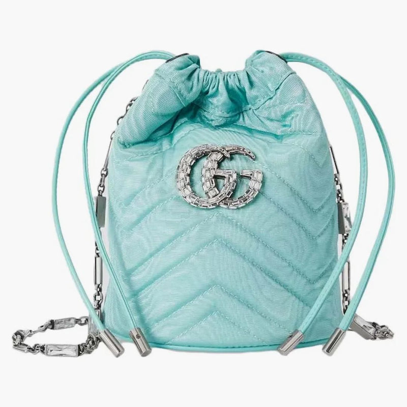 Gucci Gg Marmont Bucket Bag Light Blue