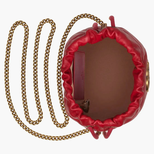 Gucci GG Marmont Bucket Bag Mini Hibiscus Red