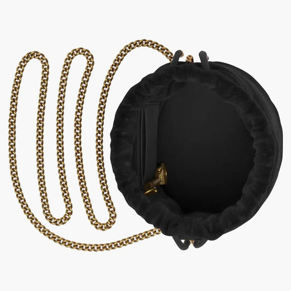 Gucci Gg Marmont Bucket Bag Velvet Mini Black