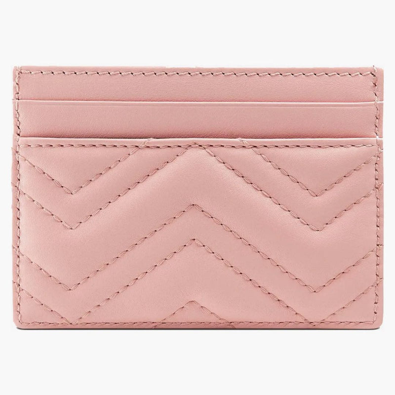 Gucci GG Marmont Card Case Matelasse Light Pink