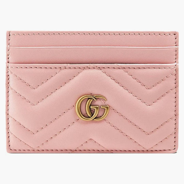 Gucci GG Card Card Matelasse Rosa claro