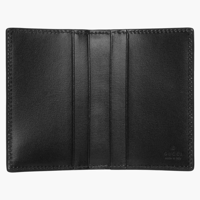 Gucci GG Marmont Card Case Palladium-Tone Black