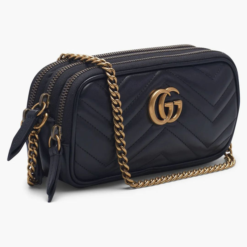 GG GG GG Marmont Chain Borse Matelasse mini nero