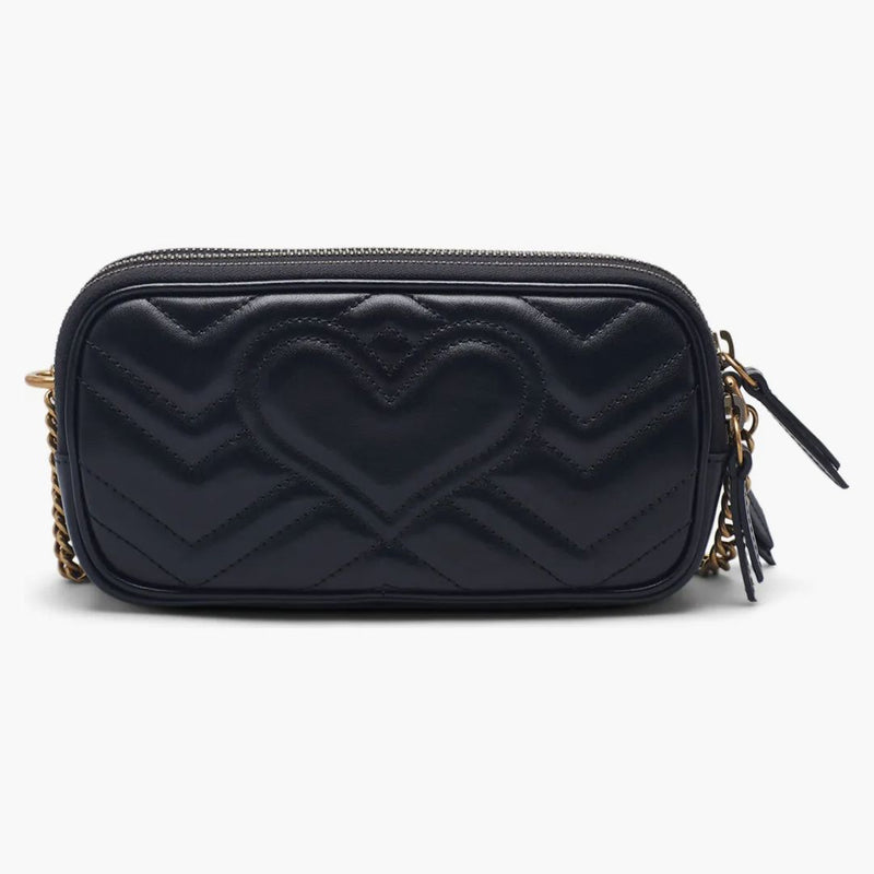 GG GG GG Marmont Chain Borse Matelasse mini nero