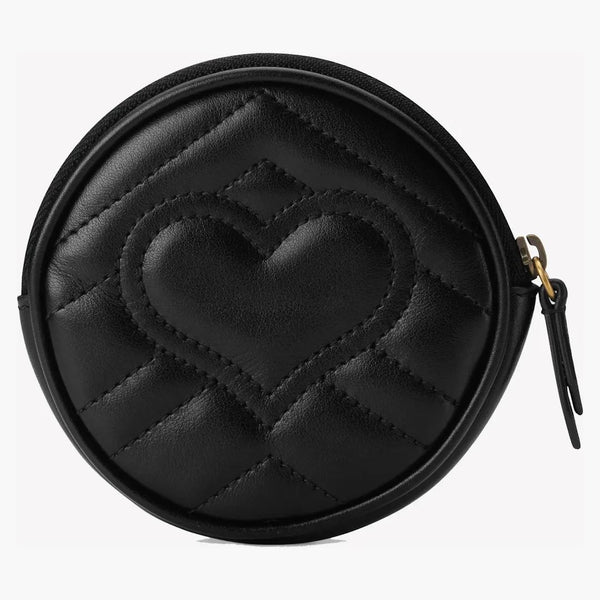 Gucci GG Marmont Coin Purse Matelasse Negro