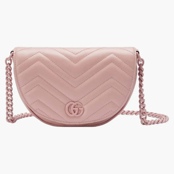 Gucci GG Marmont Matelasse Chain Mini Bag ljusrosa