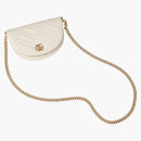 Gucci GG Marmont Matelasse Chain Mini Bag White