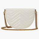 Gucci GG Marmont Matelasse Chain Mini Bag White