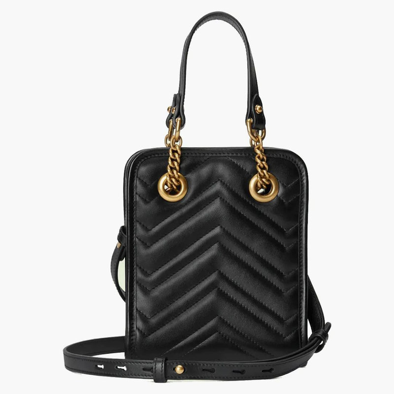 Gucci Gg Marmont Matelasse Mini Bag Black