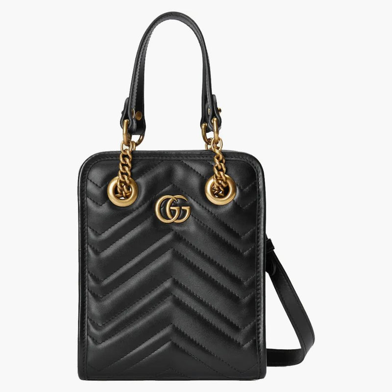 Gucci Gg Marmont Matelasse Mini Bag Black