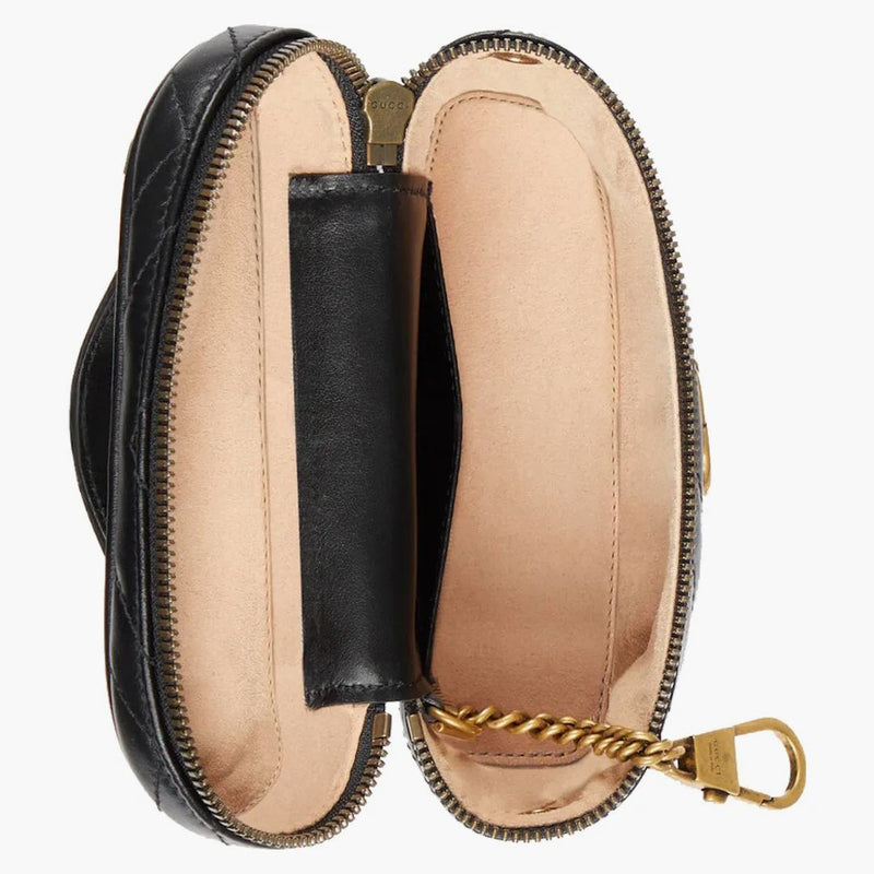 Gucci GG Marmont Matelasse Mini Top Handle Bag Black