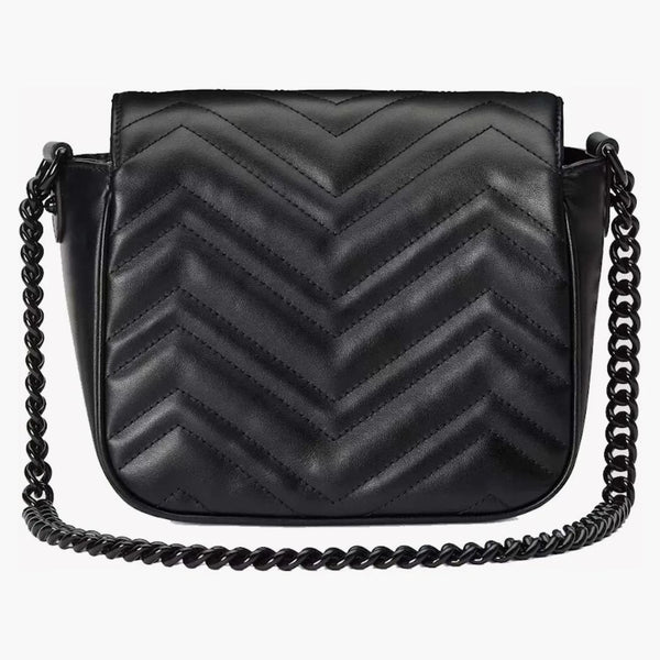 Gucci GG Marmont Matelasse ramenní taška černá