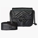 Gucci GG Marmont Matelasse ramenní taška černá