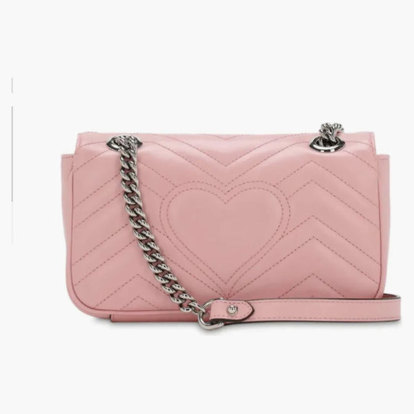 Gucci GG Marmont Matelasse ramenní taška Mini Pastel Pink
