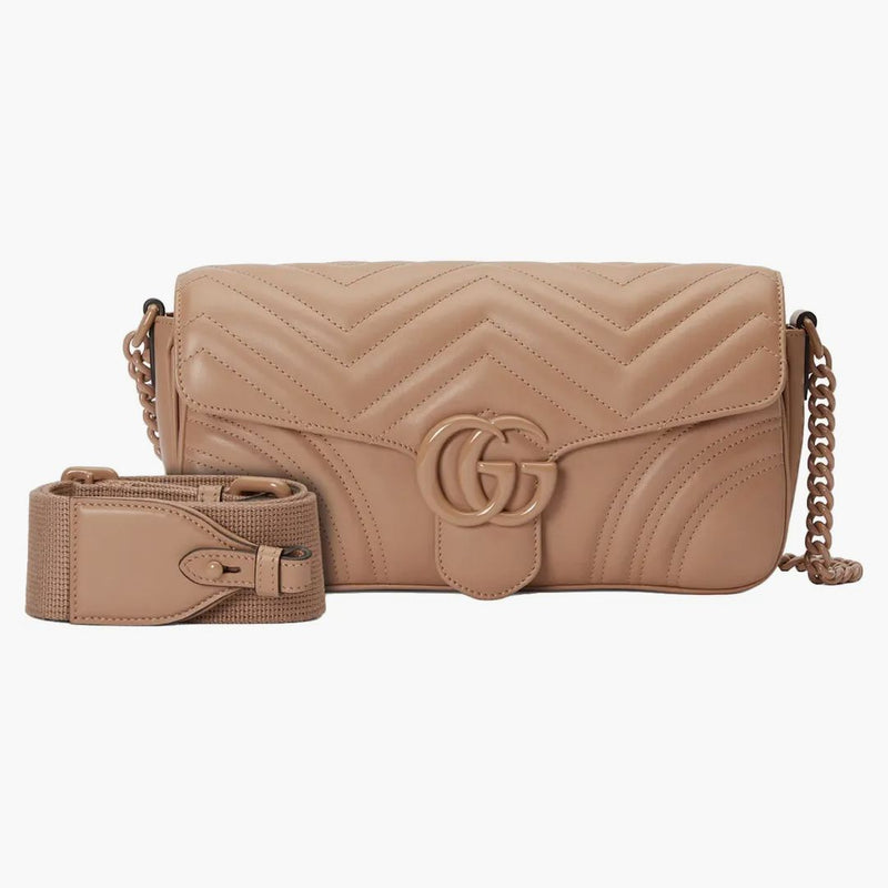 Gucci Gg Marmont Matelasse Shoulder Bag Rose Pink
