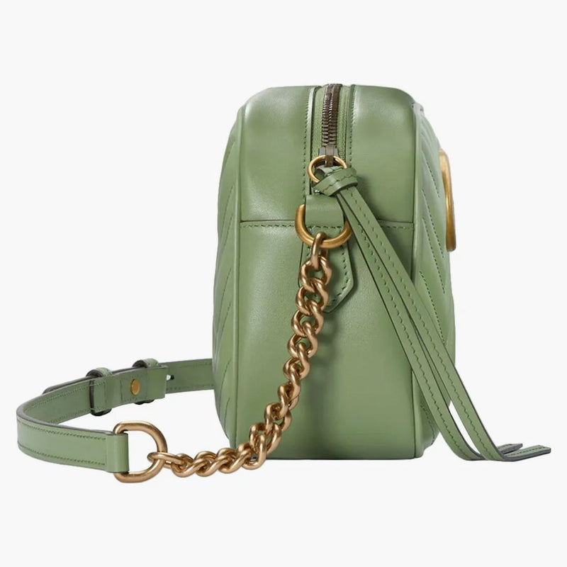 Gucci GG Marmont Matelasse Shoulder Bag Sage Green