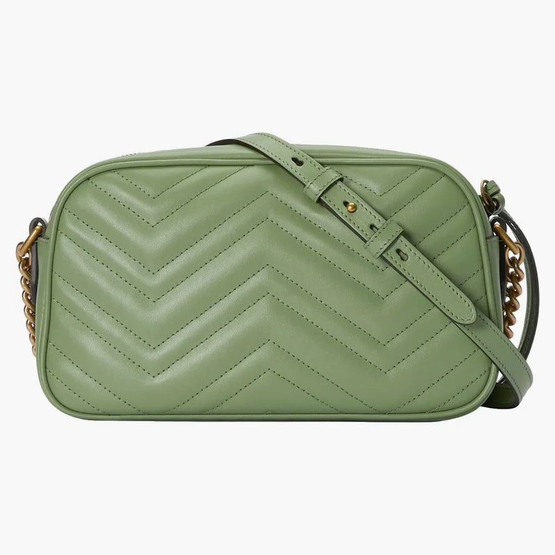 Gucci GG Marmont Matelasse Shoulder Bag Sage Green