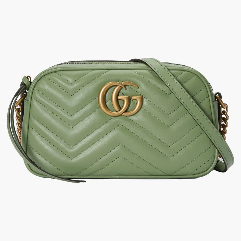 Gucci GG Marmont Matelasse Shoulder Bag Sage Green