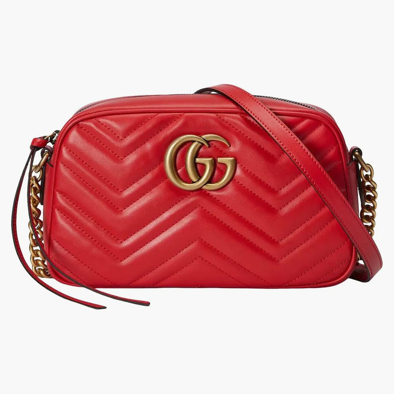 Gucci Gg Marmont Matelasse Piccola spalla Rossa